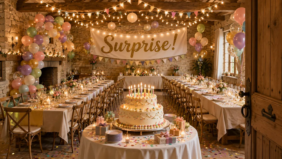 Organiser un anniversaire surprise pour 30 personnes en gîte de groupe