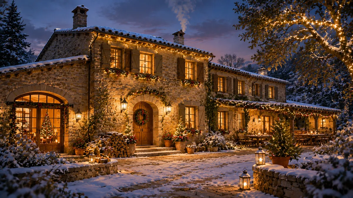 Gîte de groupe pour les fêtes de Noël en famille