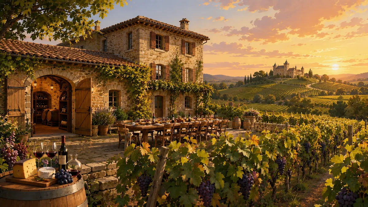 Gîte de groupe en vignoble : œnotourisme entre amis