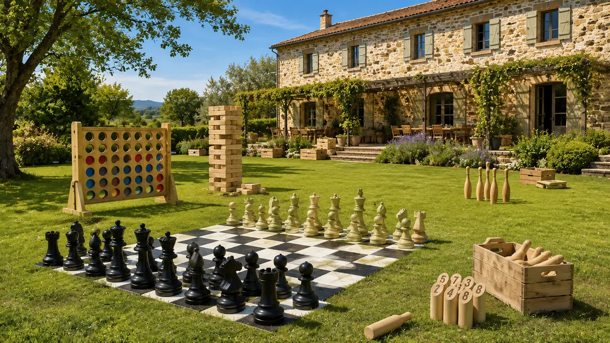 Jeux de société géants pour un week-end en gîte de groupe
