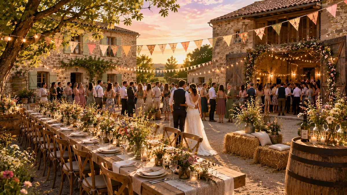 Organiser un mariage champêtre dans un gîte de groupe : guide complet