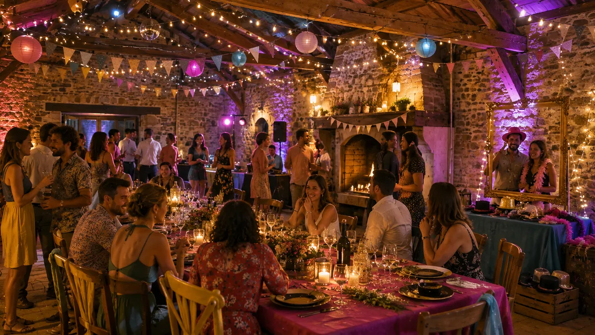 Idées de soirées à thème en gîte de groupe : 20 thèmes qui marchent