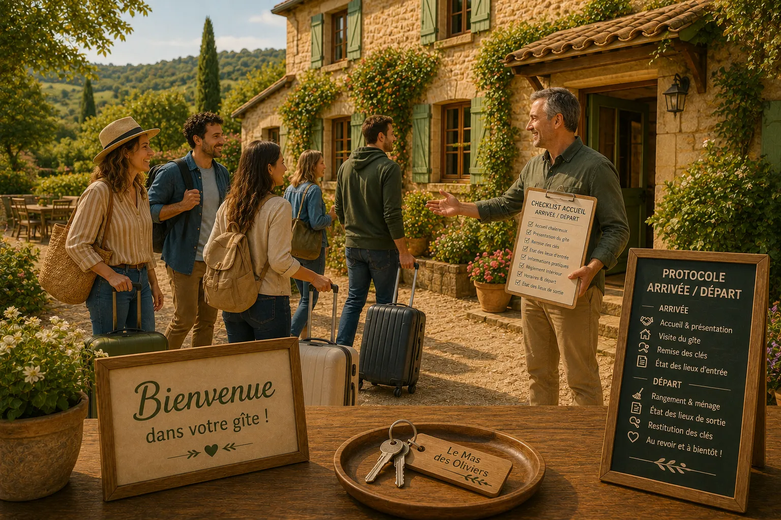 Arrivée et départ d'un groupe : le protocole qui tient