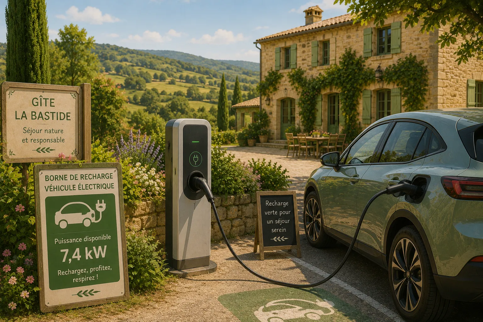 Borne de recharge en gîte de groupe : installer et facturer