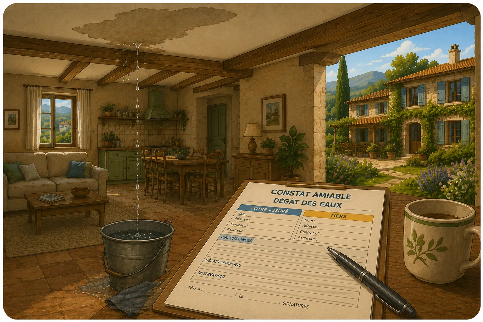 Dégât des eaux dans un gîte occupé : procédure et responsabilités