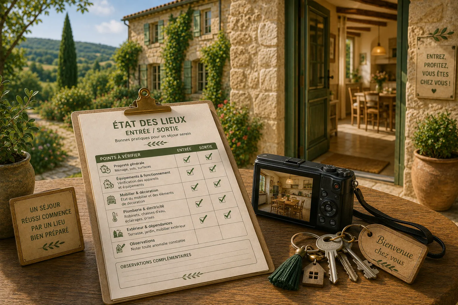 État des lieux et caution en gîte de groupe : le cadre