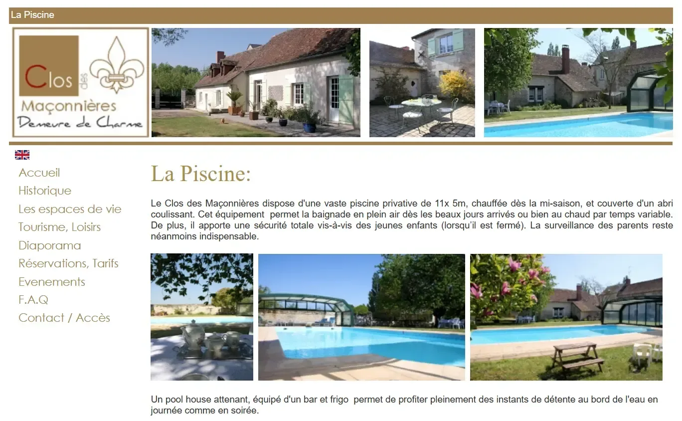 Gîte de groupe Le Clos des Maçonnières à Avon-les-Roches — Le Clos des Maçonnières – Avon-les-Roches, capacité 25 personnes