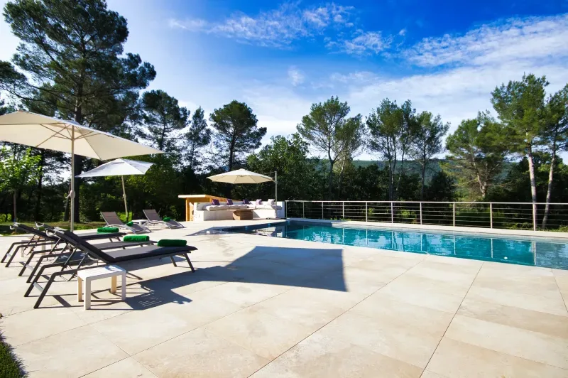 Piscine au sel, vue dégagée