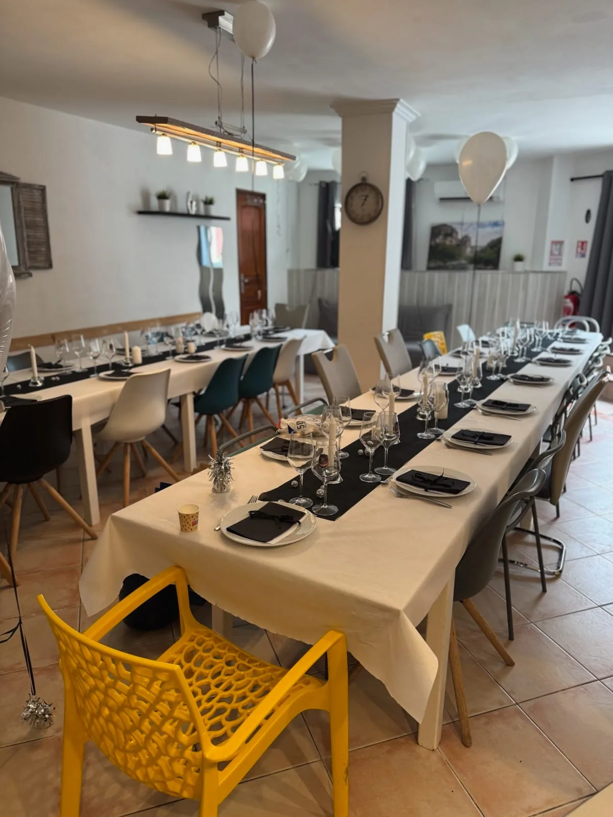 La table pour 38 personnes