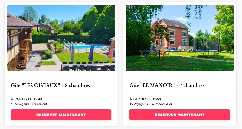 Gîte Les Oiseaux — gîte de groupe à Louvemont