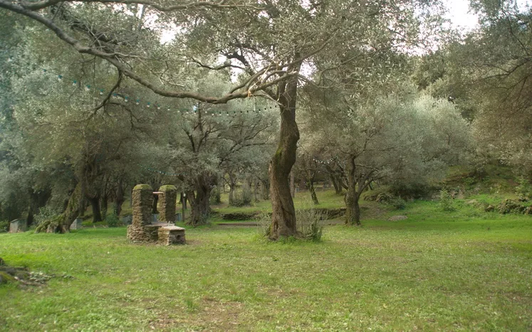 Parc arboré du couvent propice aux repas de groupe et cousinades en extérieur