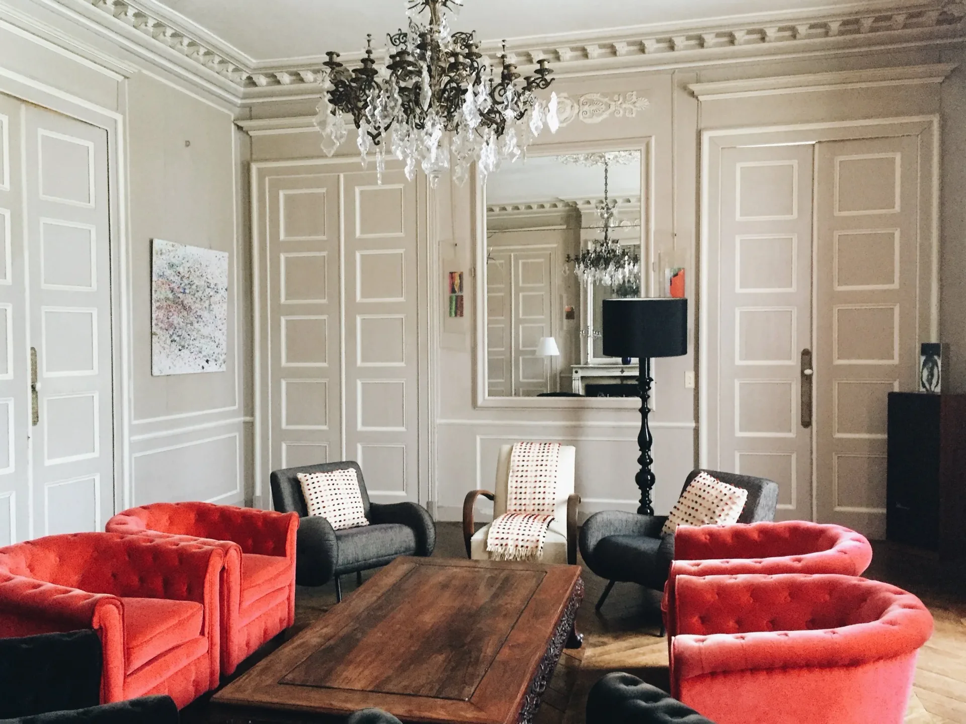 Le salon gris - Château du Bois de la Lune à Angerville la Campagne